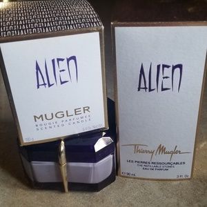 Thierry Mugler Alien fragrance, lotion & candle.
